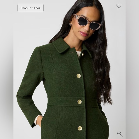 J.Crew Factory Gray Wool-blend lady day coat - Size 8 - Picture 8 of 10